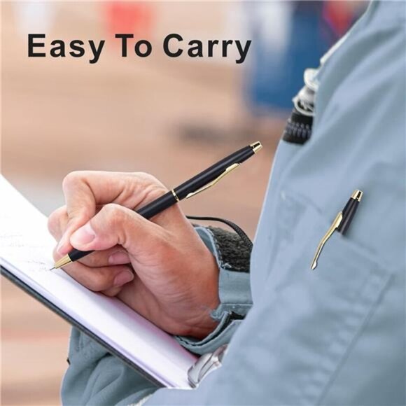 Black Pens Ballpoint Pens-Black Ink Bulk Pens 1.0 mm Medium Point Smooth Writing - Picture 3 of 7